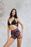 Gianna Mesh High Waist Shorts Leopard