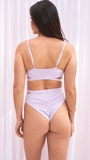 Pipa Cut Out High Waist Bottoms Lilac
