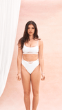 Pipa Cut Out High Waist Bottoms White