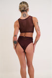 Odessa Mesh High Waist Bottoms Chocolate