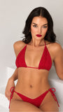 Ashley Diamante Bikini Red