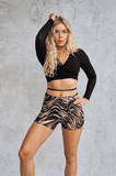 Sienna Wrap Around Mesh Top Black