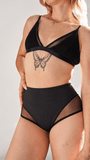 Carla Bike Shorts - Mesh High Waist Recycled Black