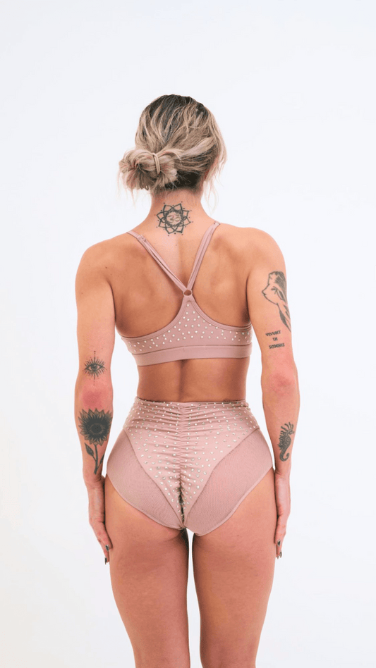 Roxie Diamante Top Taupe