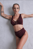 Odessa Mesh Zip Top Chocolate