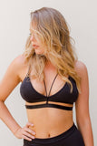 Bella Top - Strappy Triangle Top Black