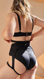 Iris High Waist - Cross Over High Waist Garter Shorts Recycled