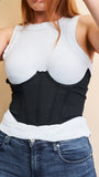 Larisa Corset Top - Underbust Corset Recycled Black