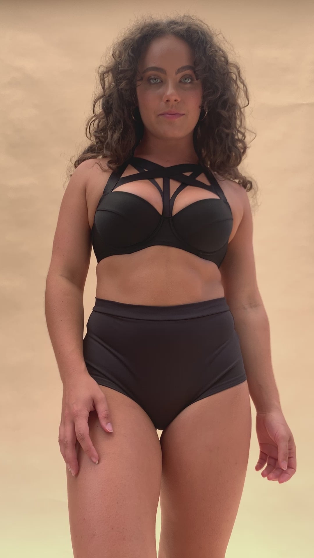 Scarlett Bra - Strappy Balconette Bra Recycled Black