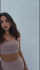 Aerolux Fabric: Lure You High Waist Garter Shorts Taupe