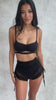 Sienna Mesh drawstring Shorts Black