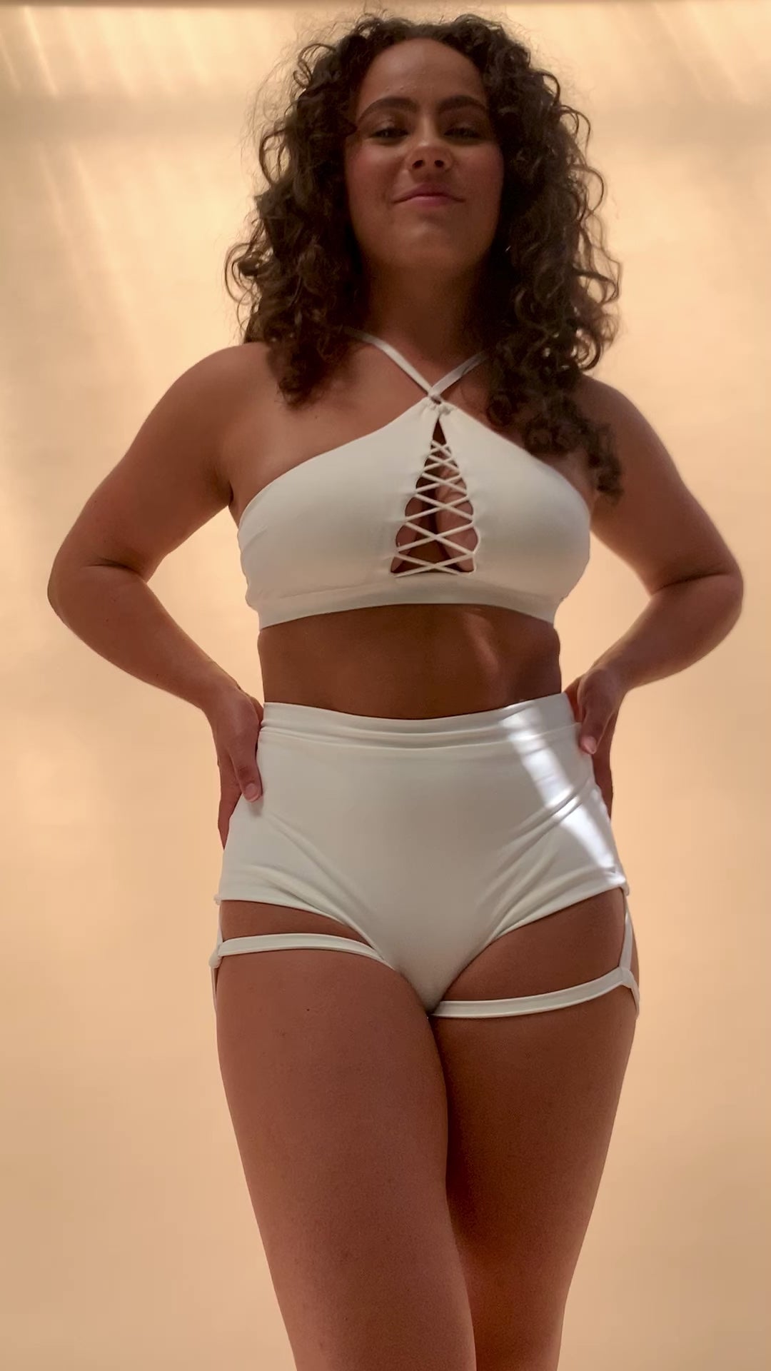 Kylie Top - Criss Cross Halter Top Recycled