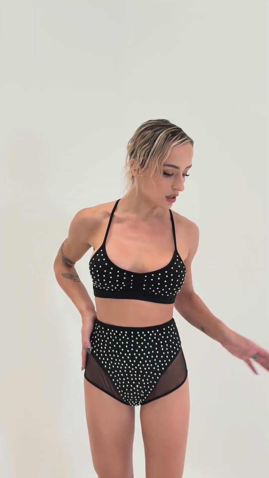 Roxie Diamante Top Black