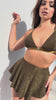 Free Flow High Waist Skort in Gold Black Lurex