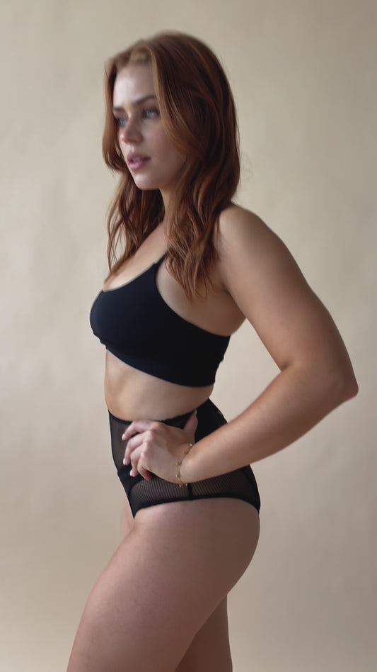 Blake High Waist Mesh Shorts Black