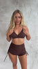 Sienna Mesh Cut Out Bra Chocolate