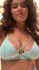 Lily Bra - Strappy Criss Cross Triangle Bra Crystal Blue