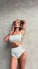 Clover Side Strap High Waist Bottoms White