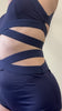 Tara High Waist - Strappy Scrunch High Waist Bottoms Navy