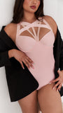 Scarlett Bodysuit - Strappy Balconette Bodysuit Recycled Blush