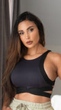 Serena Top - Strappy High Support Sports Bra Recycled Black