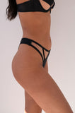 Adele G-String - Mesh Cut Out G-String Recycled Black