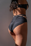 Adele Bottom - Mesh Cut Out High Waist Bottoms Recycled Black