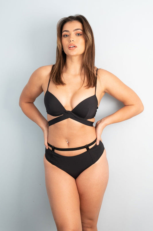 Alice Bottom - Adjustable Strappy Low Waist Bottoms Recycled Black