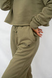 Basic Track Pants - 100% Cotton Biodegradable Khaki