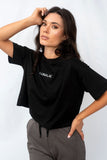 Crop T Shirt - Everyday Basic Crop Black
