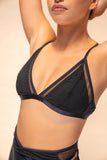 Daisy Bra - Mesh Triangle Bra Recycled Black