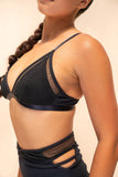 Daisy Bra - Mesh Triangle Bra Recycled Black