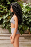 High Waist Basic Shorts SILVER
