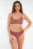 Lana Low Waist - Velvet Low Waist Bottoms Dusty Rose