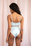 Layla Bottom - Ruched High Waist Bottom Recycled Pale Blue