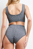 Leah High Waist - Shaping Breathable Bottoms Recycled Grey