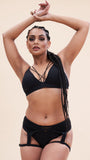 Lily Bra - Strappy Criss Cross Triangle Bra Recycled Black