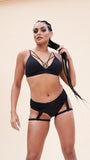 Lily Bra - Strappy Criss Cross Triangle Bra Recycled Black