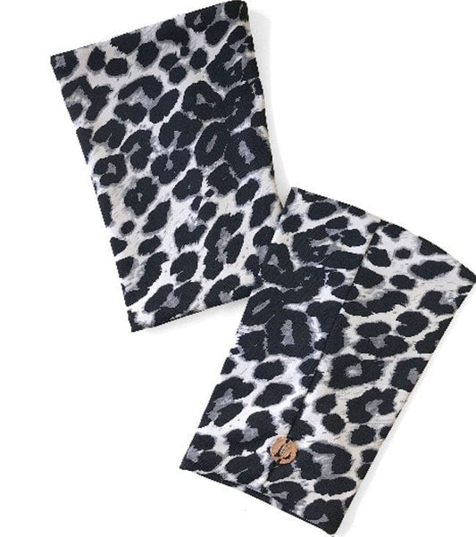 Shoe Covers Grey Leopard