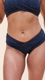 Paris Low Waist - Cross Over Low Waist Bottoms Midnight Shine