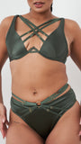 Rosie Bottom - Strappy Adjustable Low Waist Bottom Forest Green