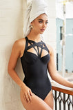 Scarlett Bodysuit - Strappy Balconette Bodysuit Recycled Black