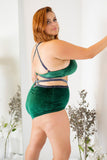 Sienna Bottom - Strappy High Waist Shorts Green