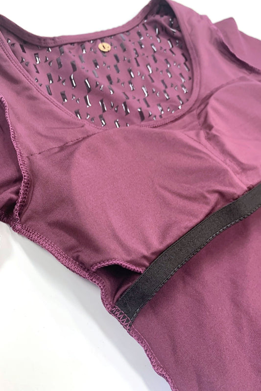 Sticky Grip Bodysuit - Long Sleeve Bodysuit Recycled Mulberry